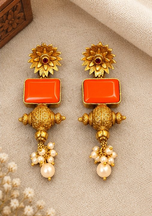 Aaradhya Kesar Earrings, photo 1