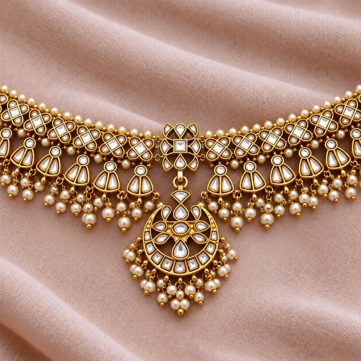 Chandrika Kundan Pearl Necklace, photo 1