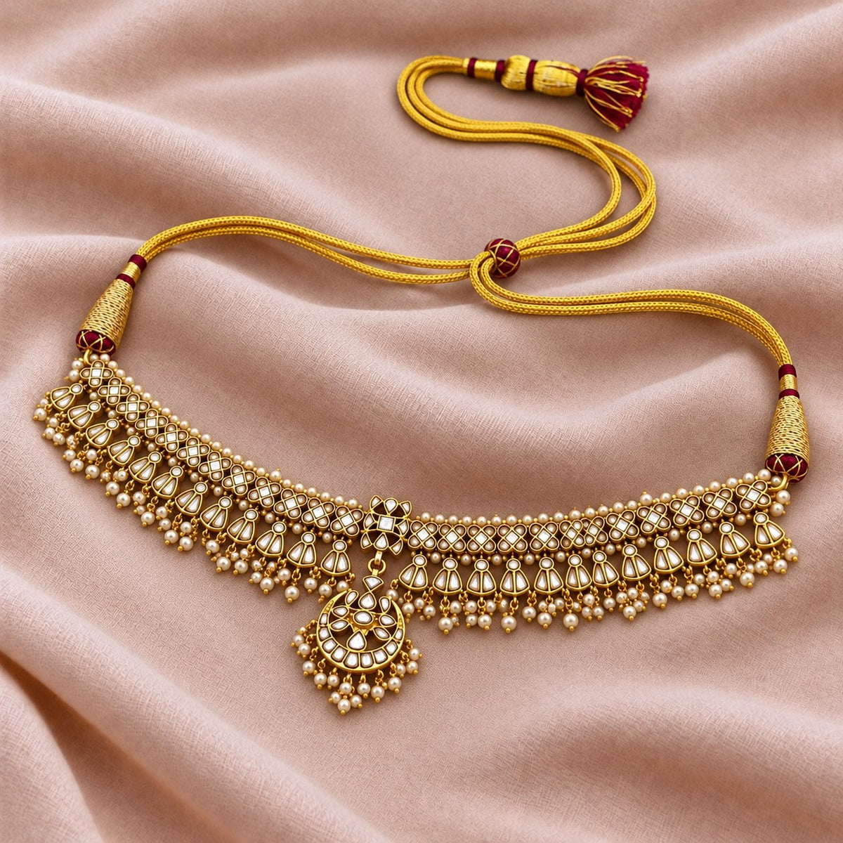 Chandrika Kundan Pearl Necklace, photo 3