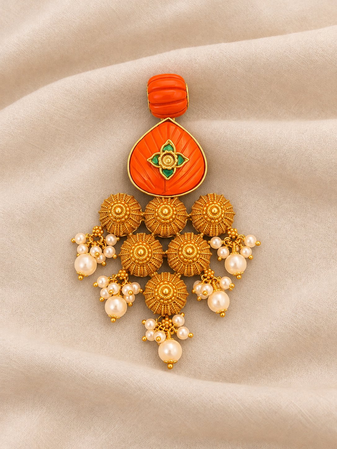 Coral Chakra Temple Pendant, photo 1