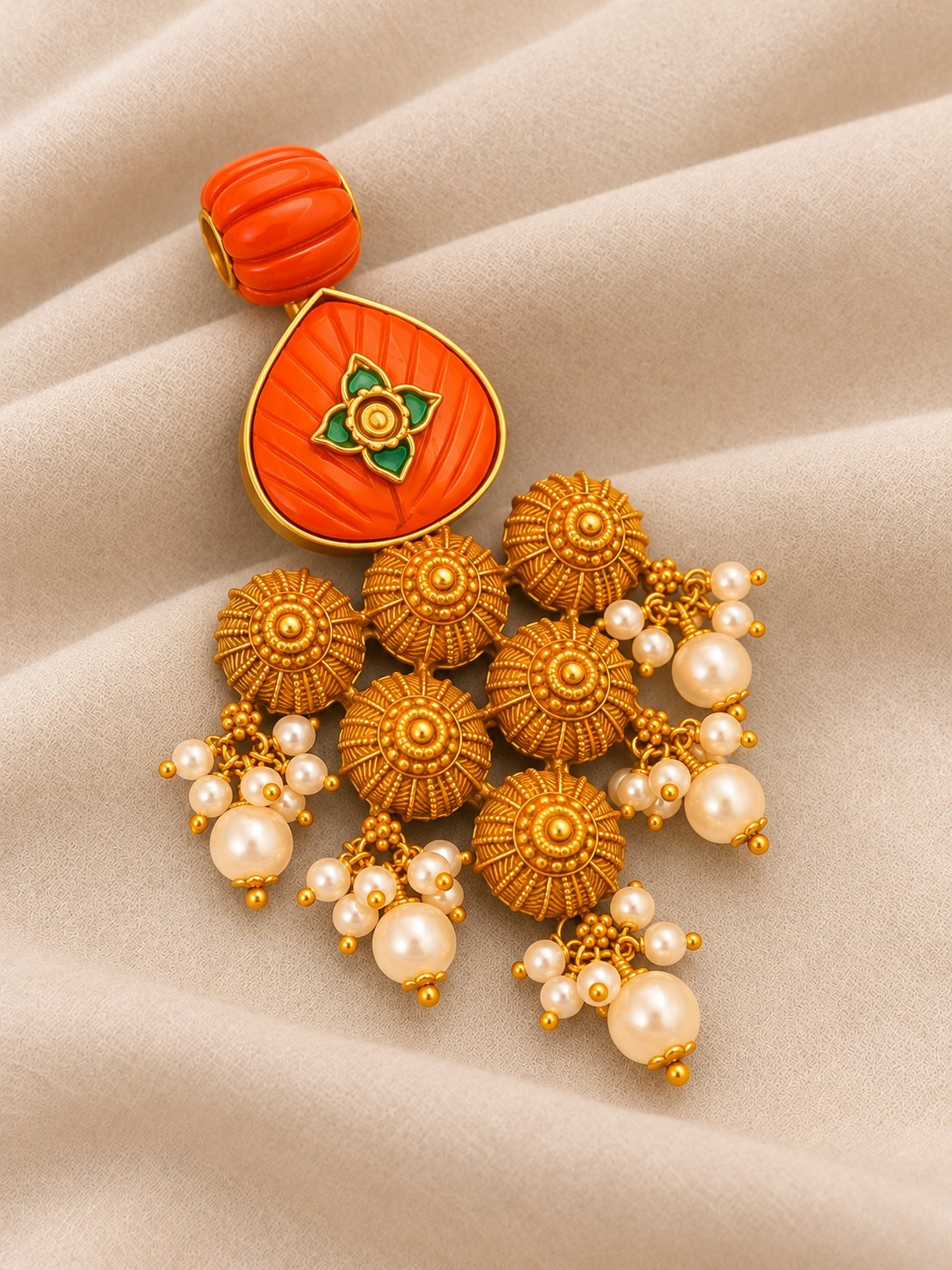 Coral Chakra Temple Pendant, photo 2