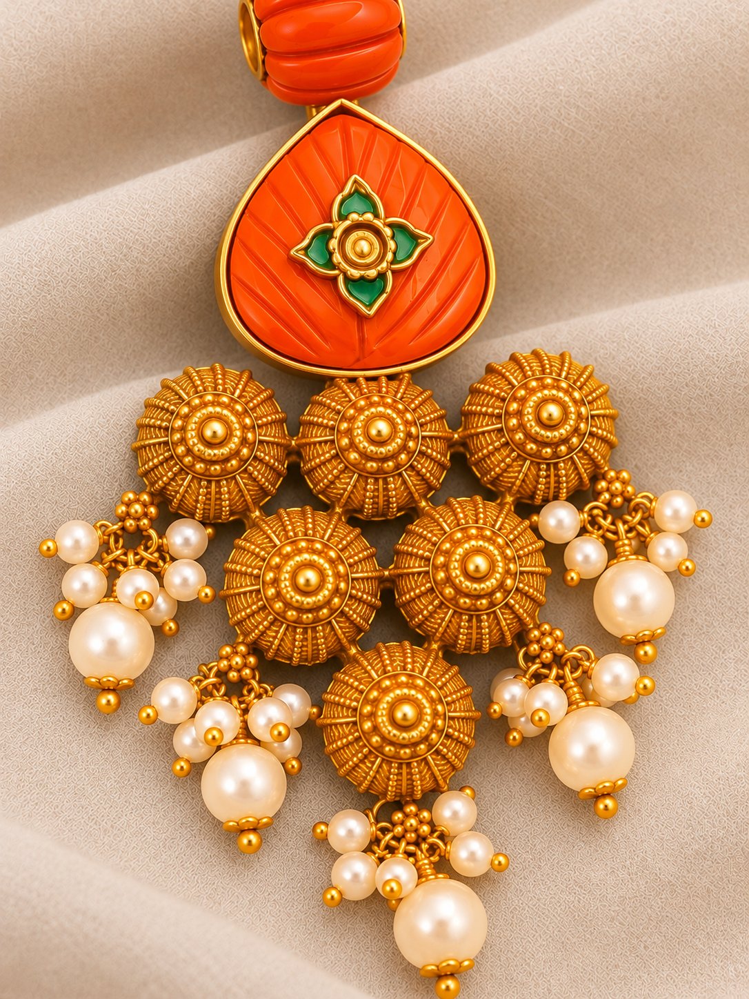 Coral Chakra Temple Pendant, photo 3