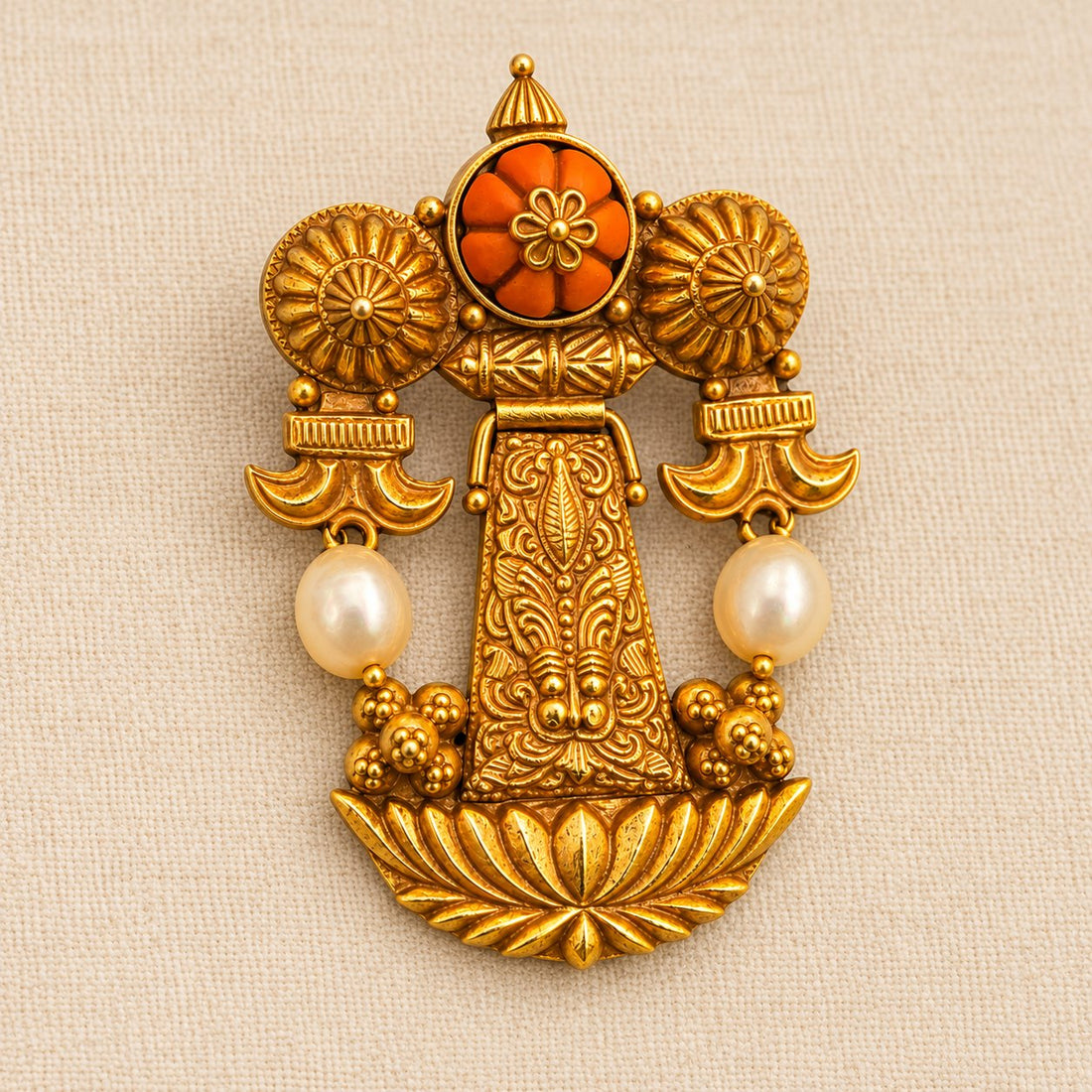 Coral Padma Heritage Pendant, photo 1
