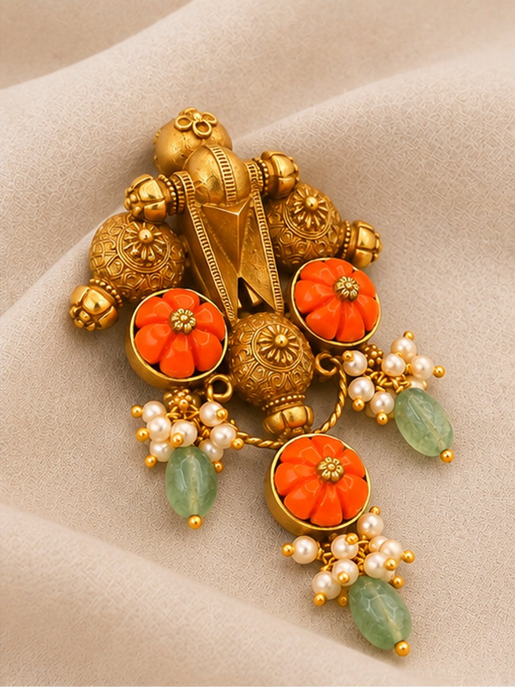 Coral Pushpa Temple Pendant, photo 3