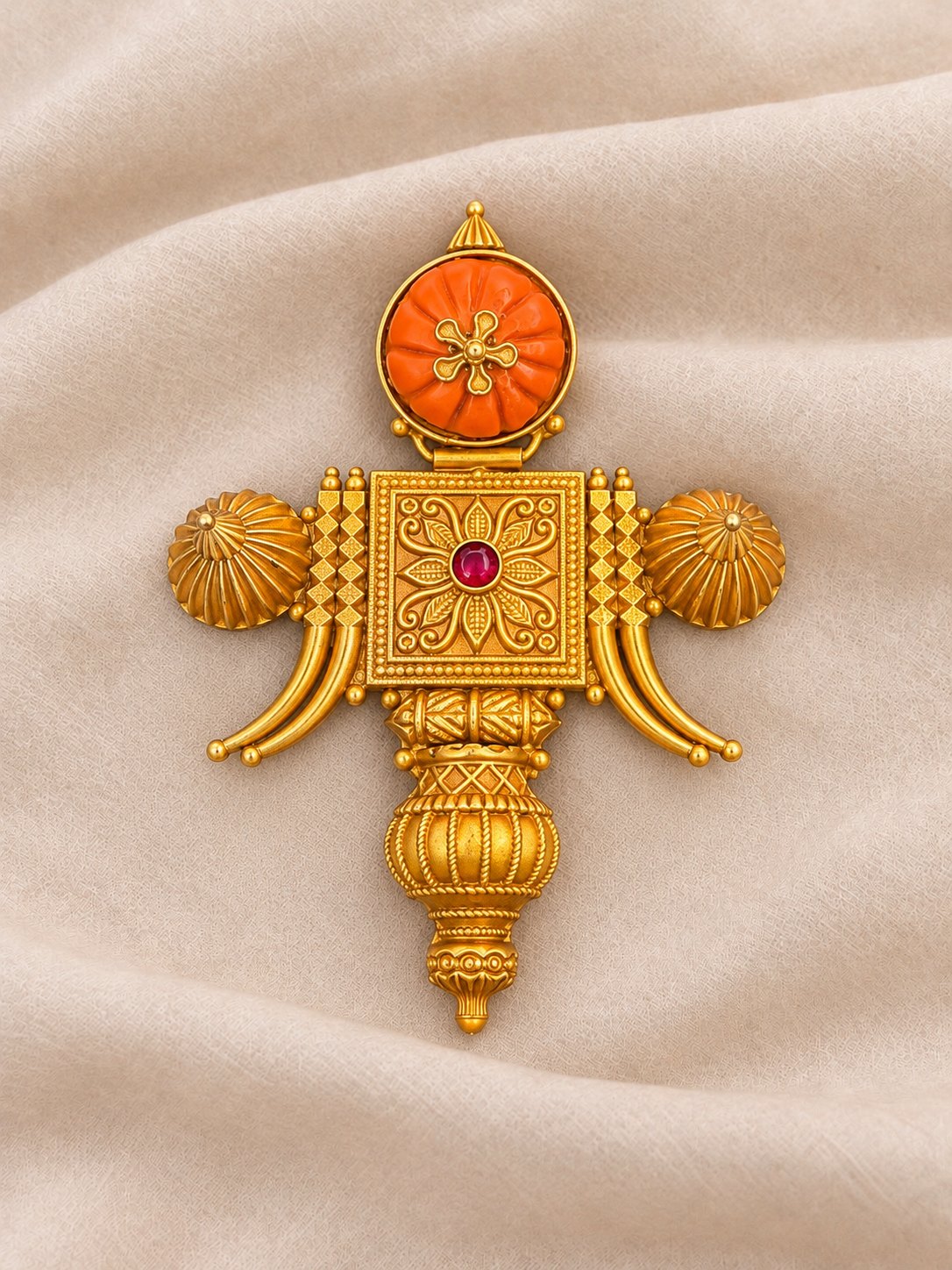 Coral Vaibhava Temple Pendant, photo 1