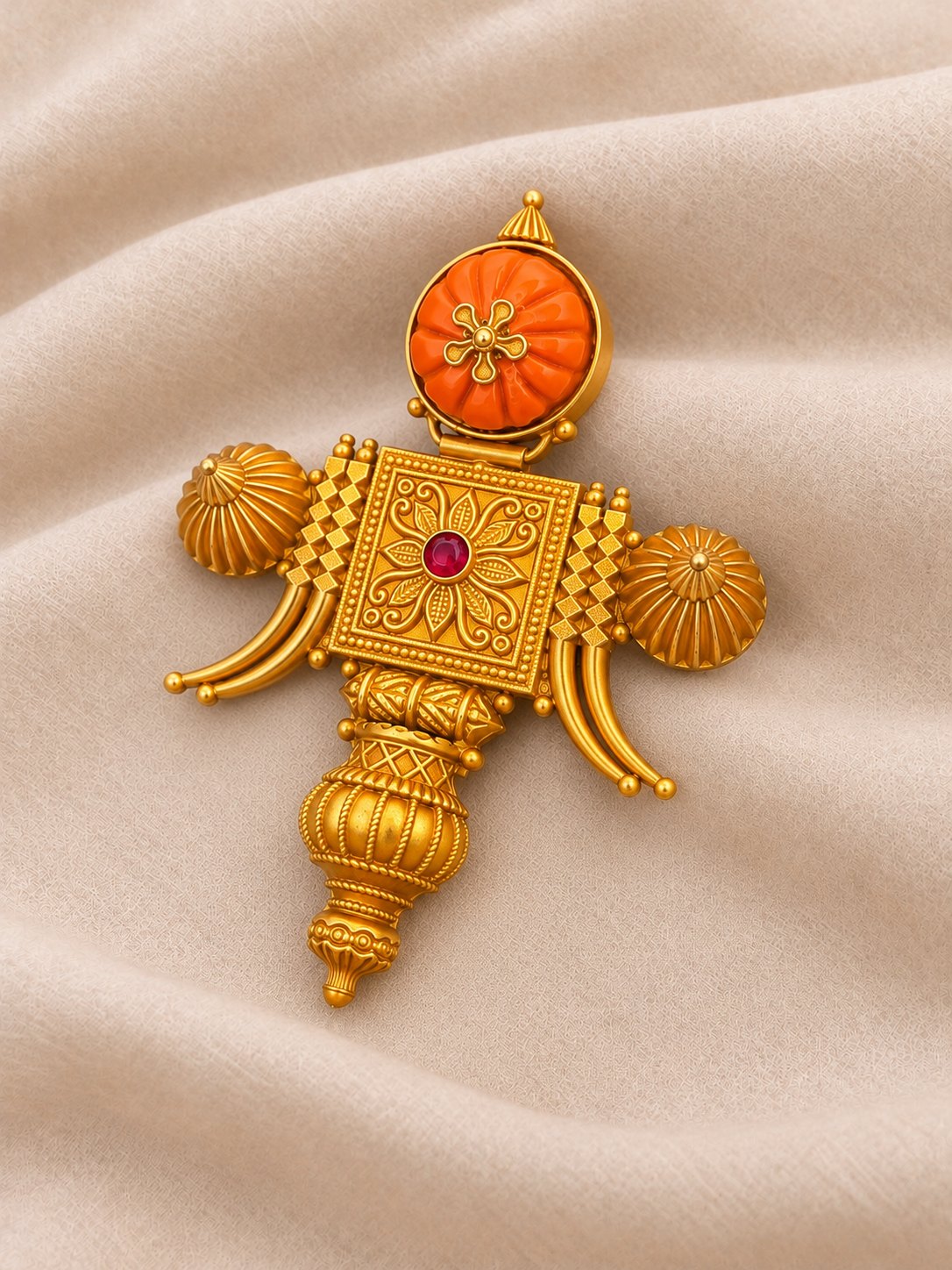 Coral Vaibhava Temple Pendant, photo 2