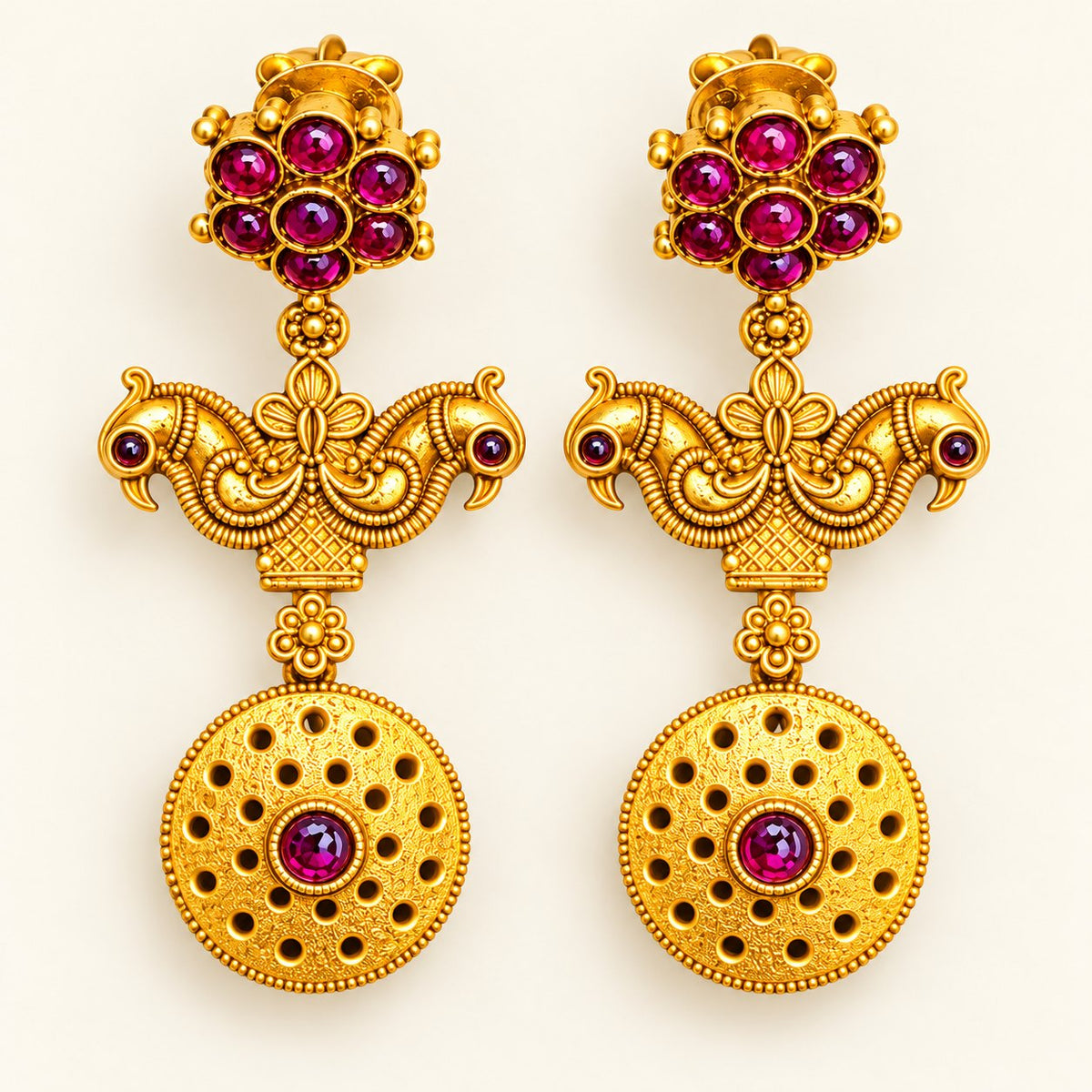 Dvaya Mayura Chakra Earrings, photo 1