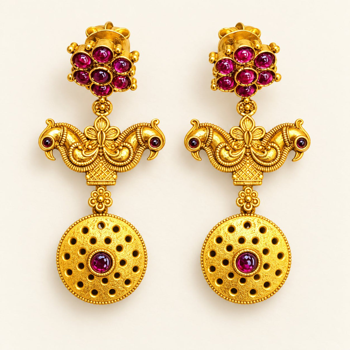 Dvaya Mayura Chakra Earrings, photo 2