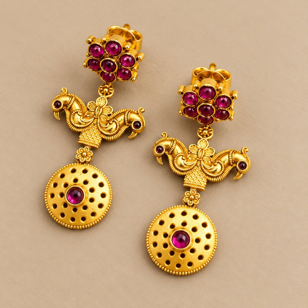 Dvaya Mayura Chakra Earrings, photo 3