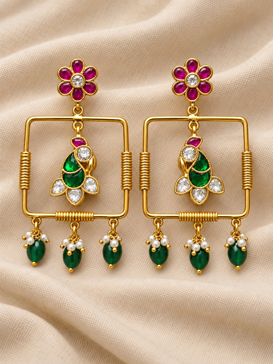 Elara Kundan Statement Earrings, photo 1