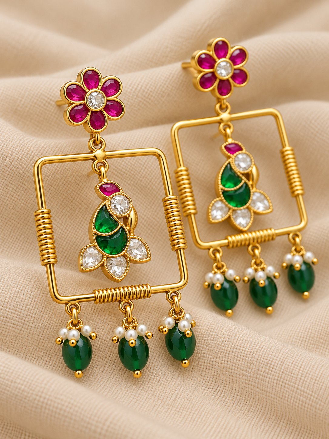 Elara Kundan Statement Earrings, photo 2