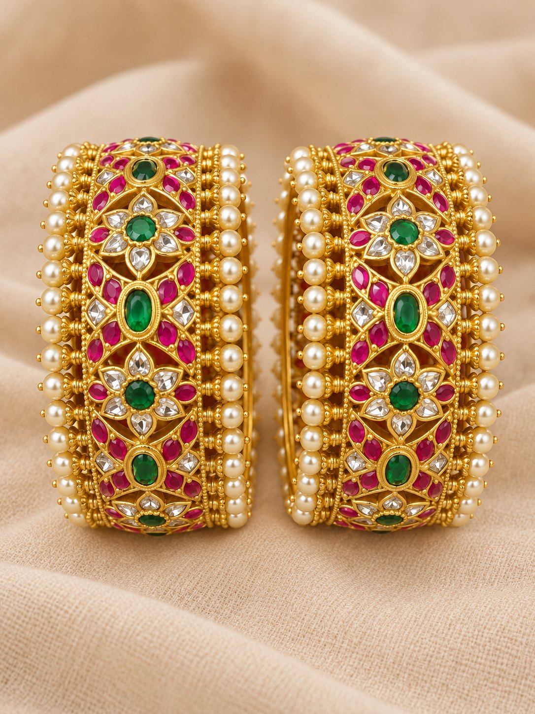 Emerald Ruby Jadau Pearl Kadas, photo 1