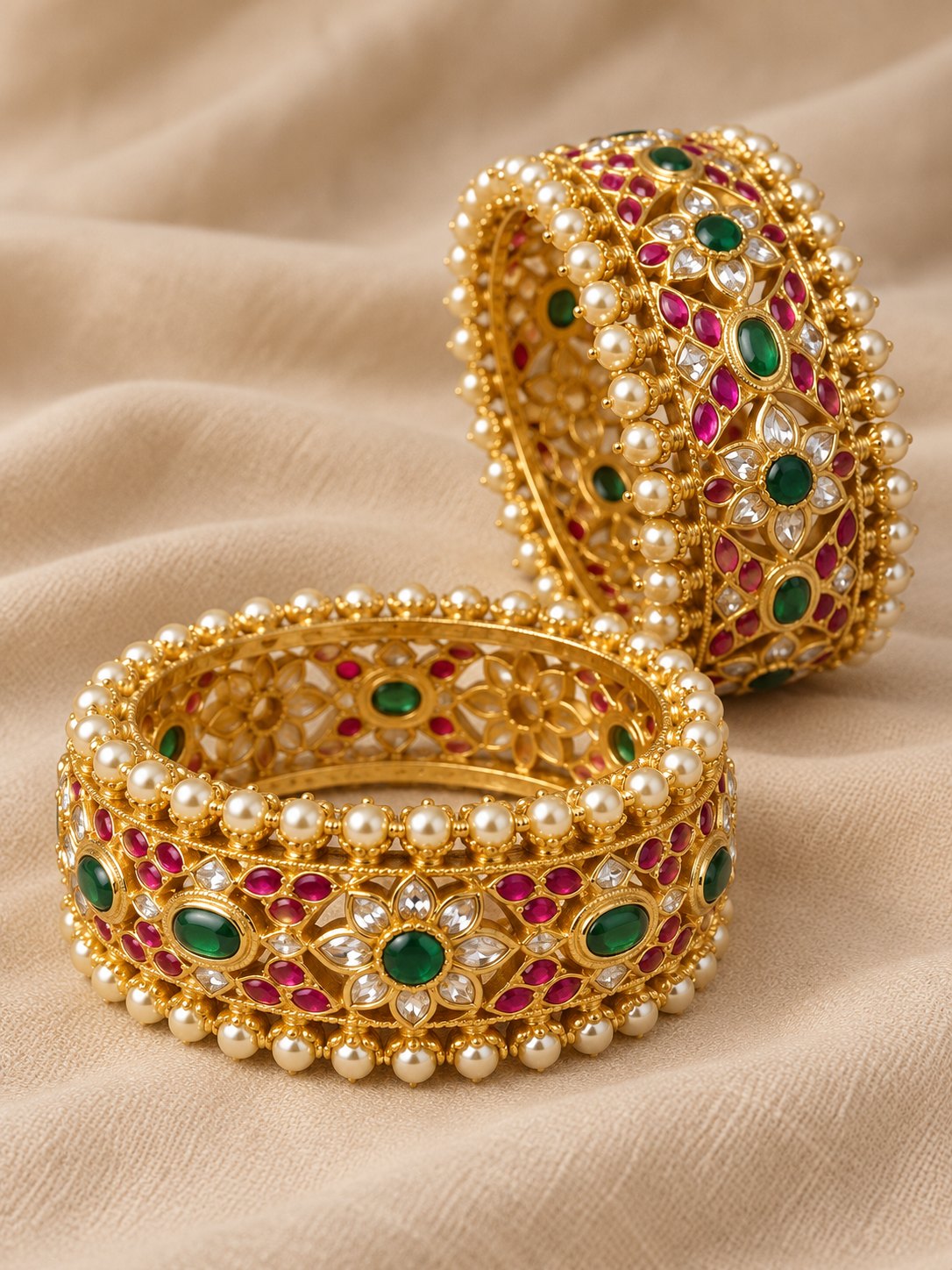 Emerald Ruby Jadau Pearl Kadas, photo 2