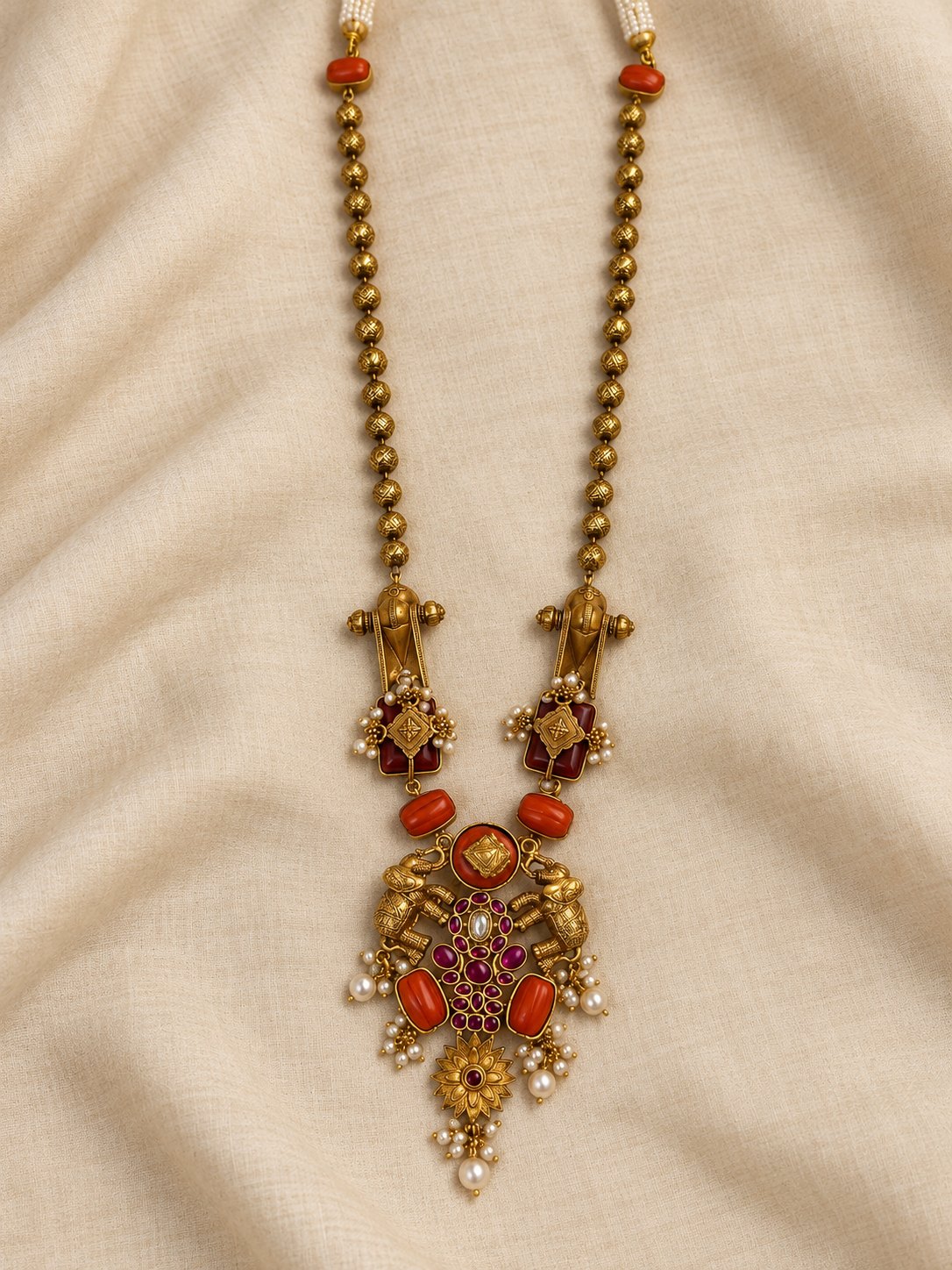 Gajashree Coral Beads Haram, photo 1