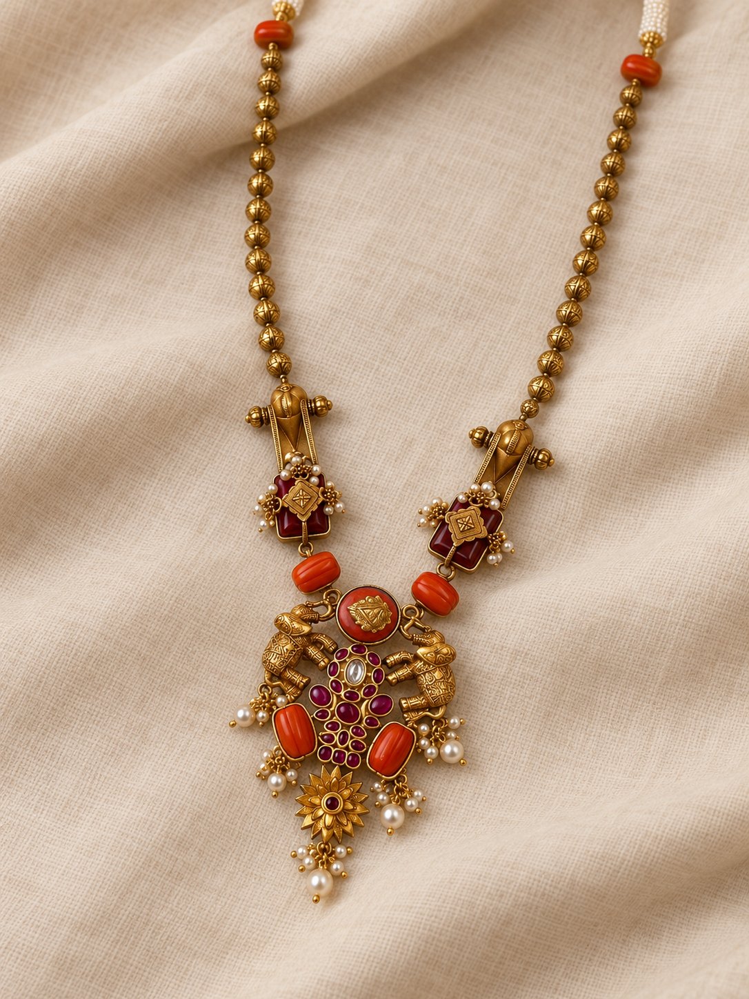 Gajashree Coral Beads Haram, photo 2
