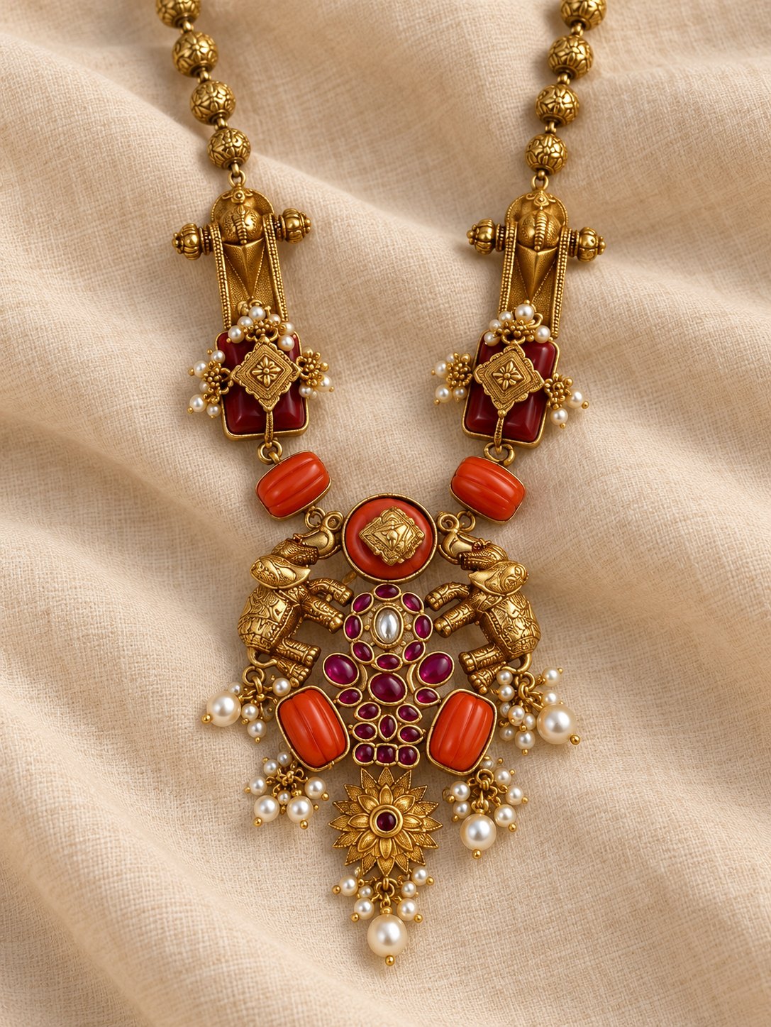 Gajashree Coral Beads Haram, photo 3