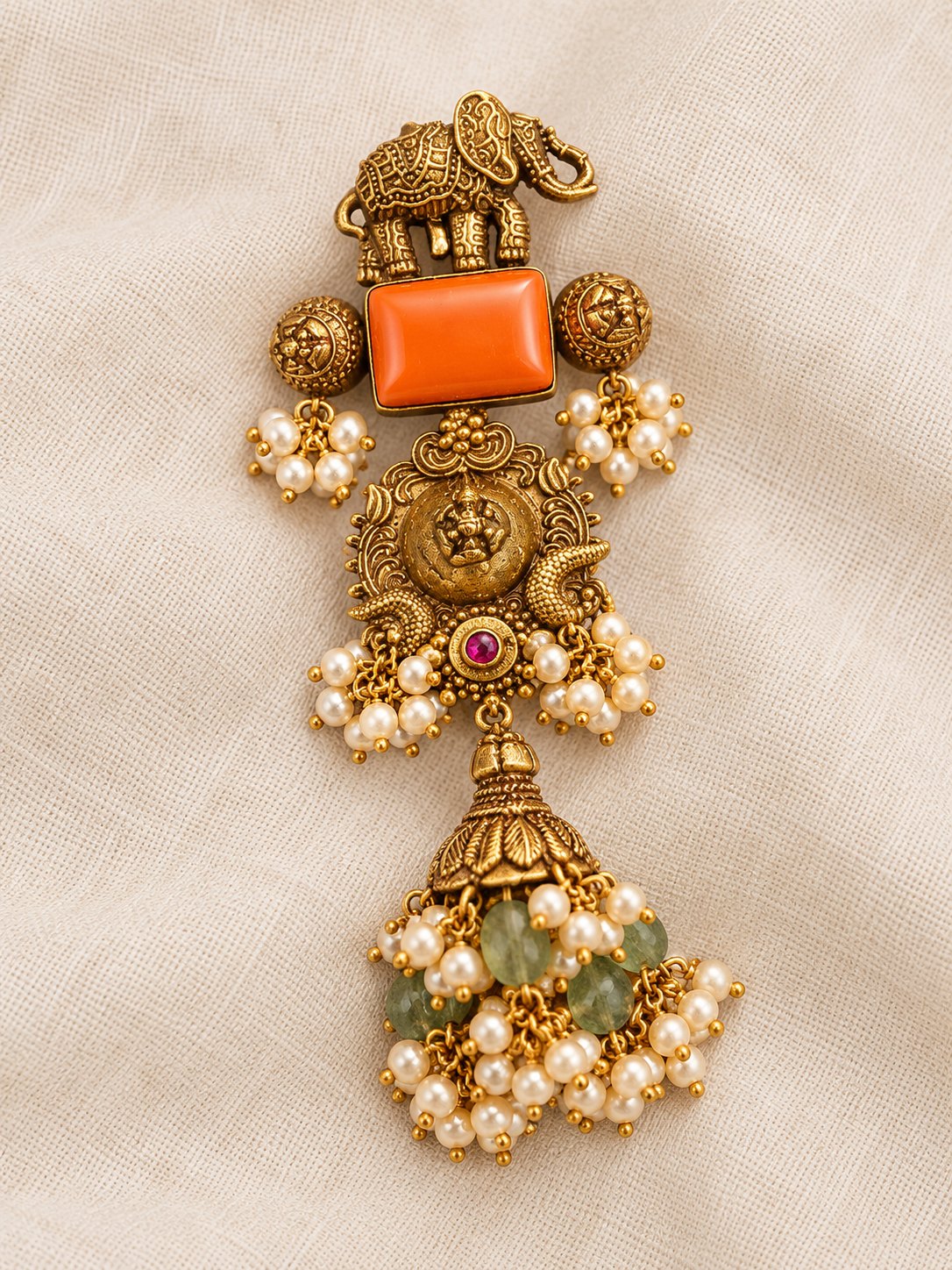 Gajashree Ganesha Jhumka Pendant, photo 2