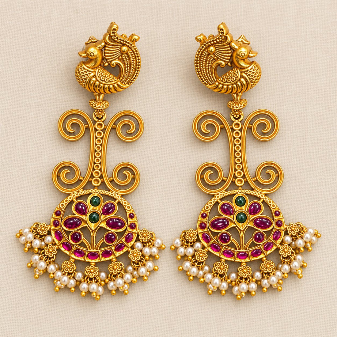 Hamsavalli Chandbali Earrings, photo 1