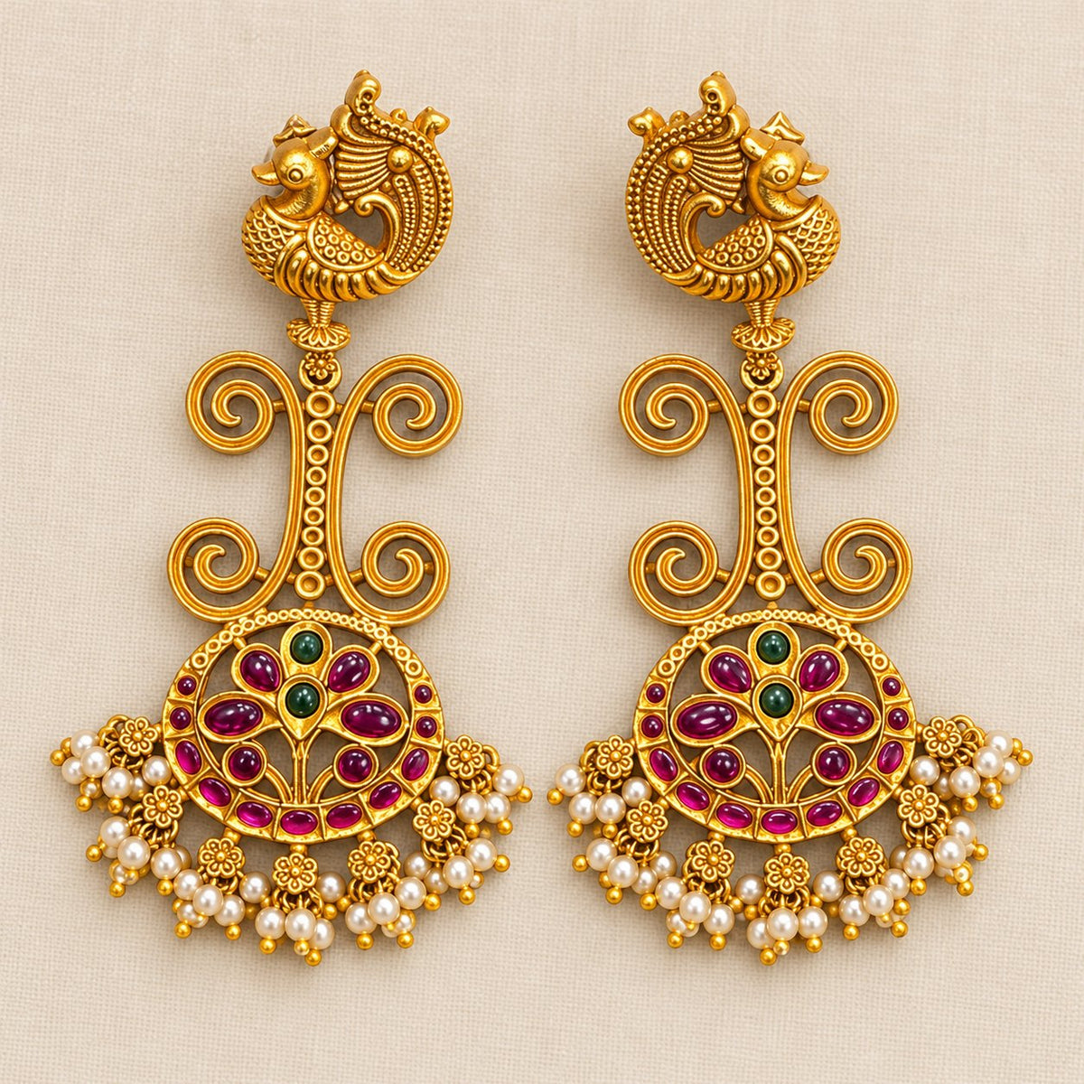 Hamsavalli Chandbali Earrings, photo 1