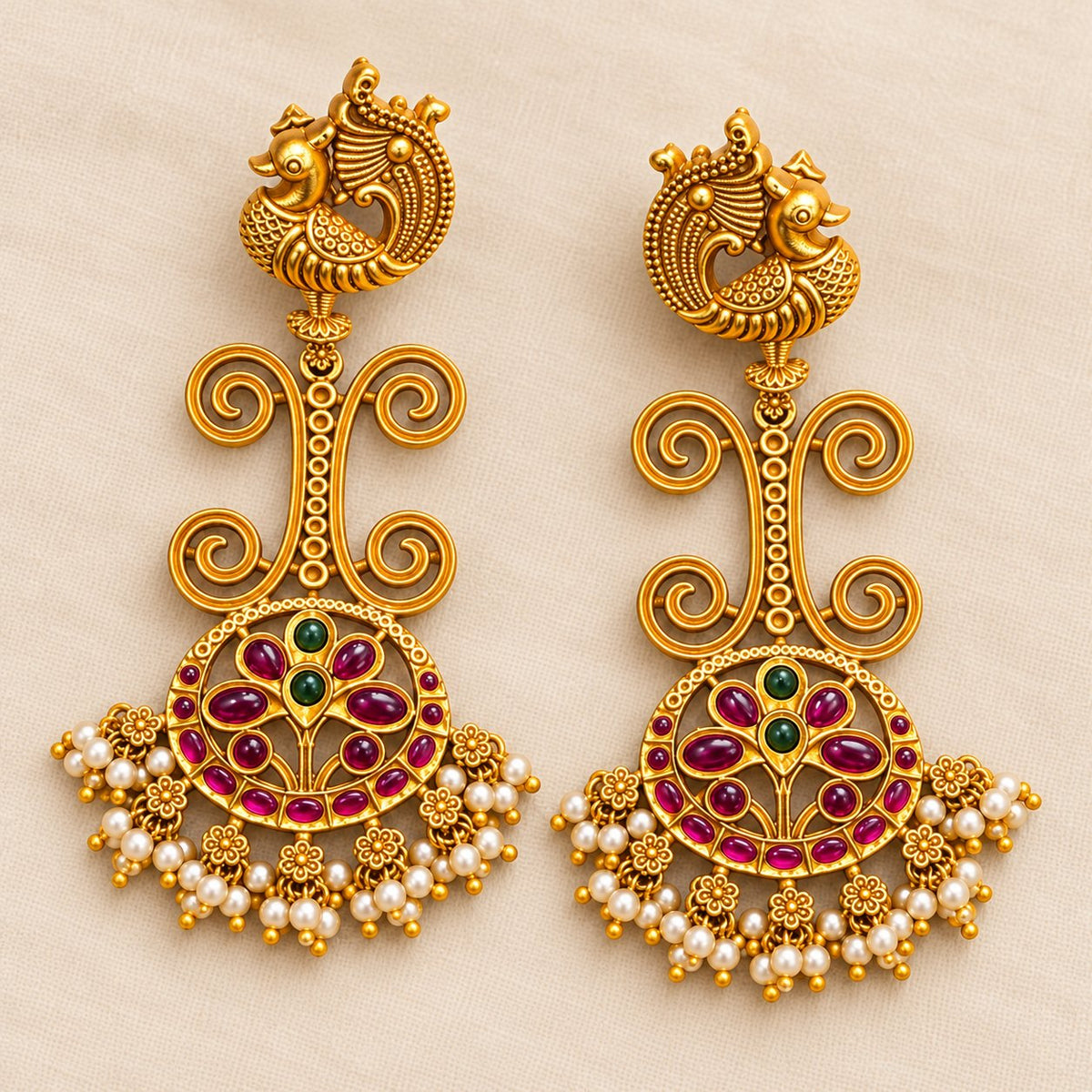 Hamsavalli Chandbali Earrings, photo 2