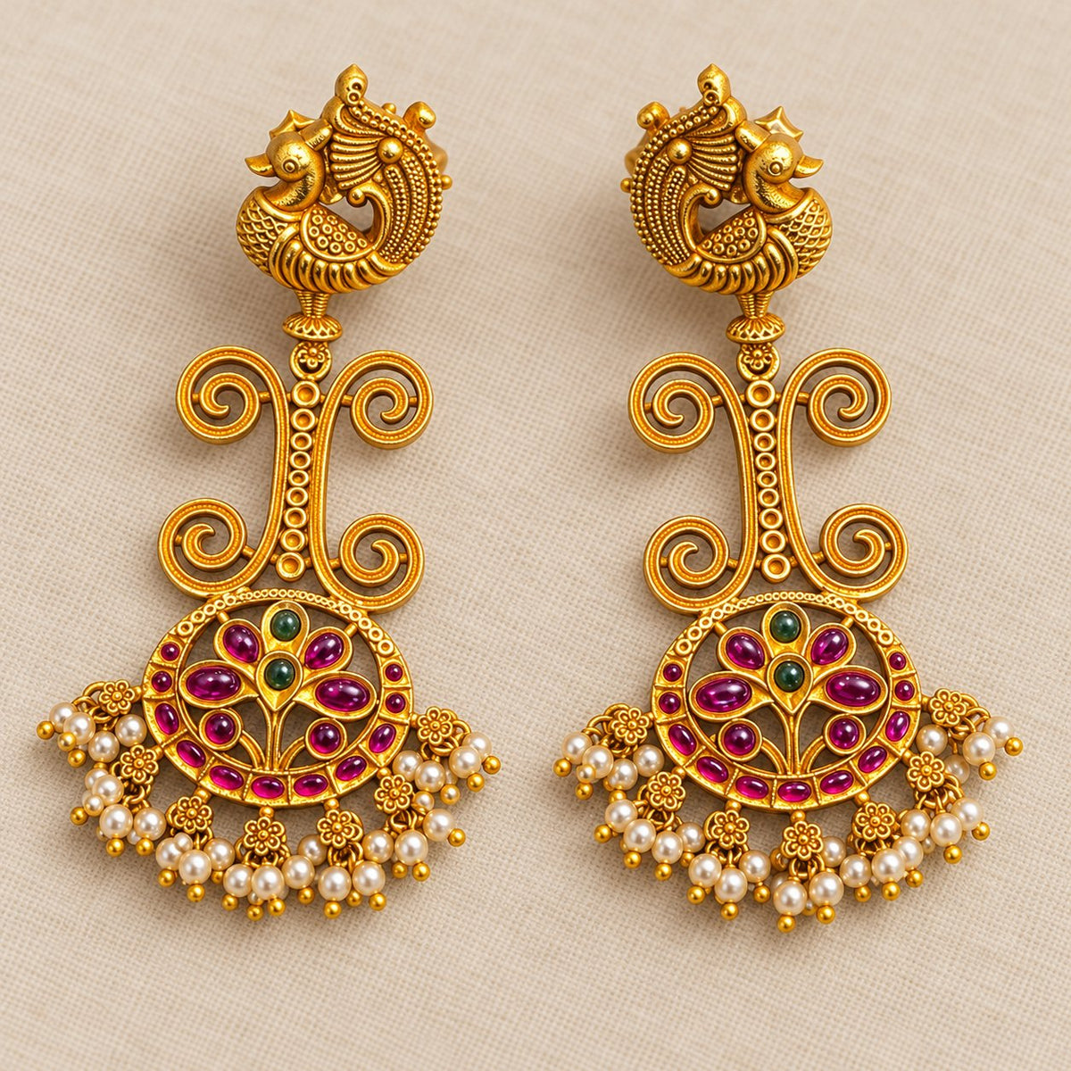 Hamsavalli Chandbali Earrings, photo 3