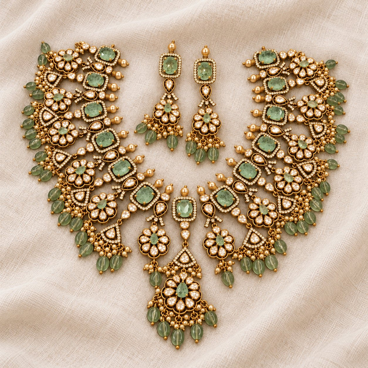 Haritha Pallavi Moissanite Necklace & Earrings, photo 3