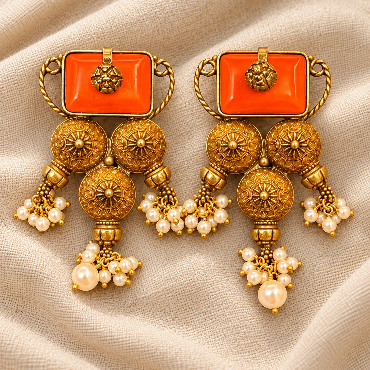 Kanakavali Coral Bead Earrings, photo 2