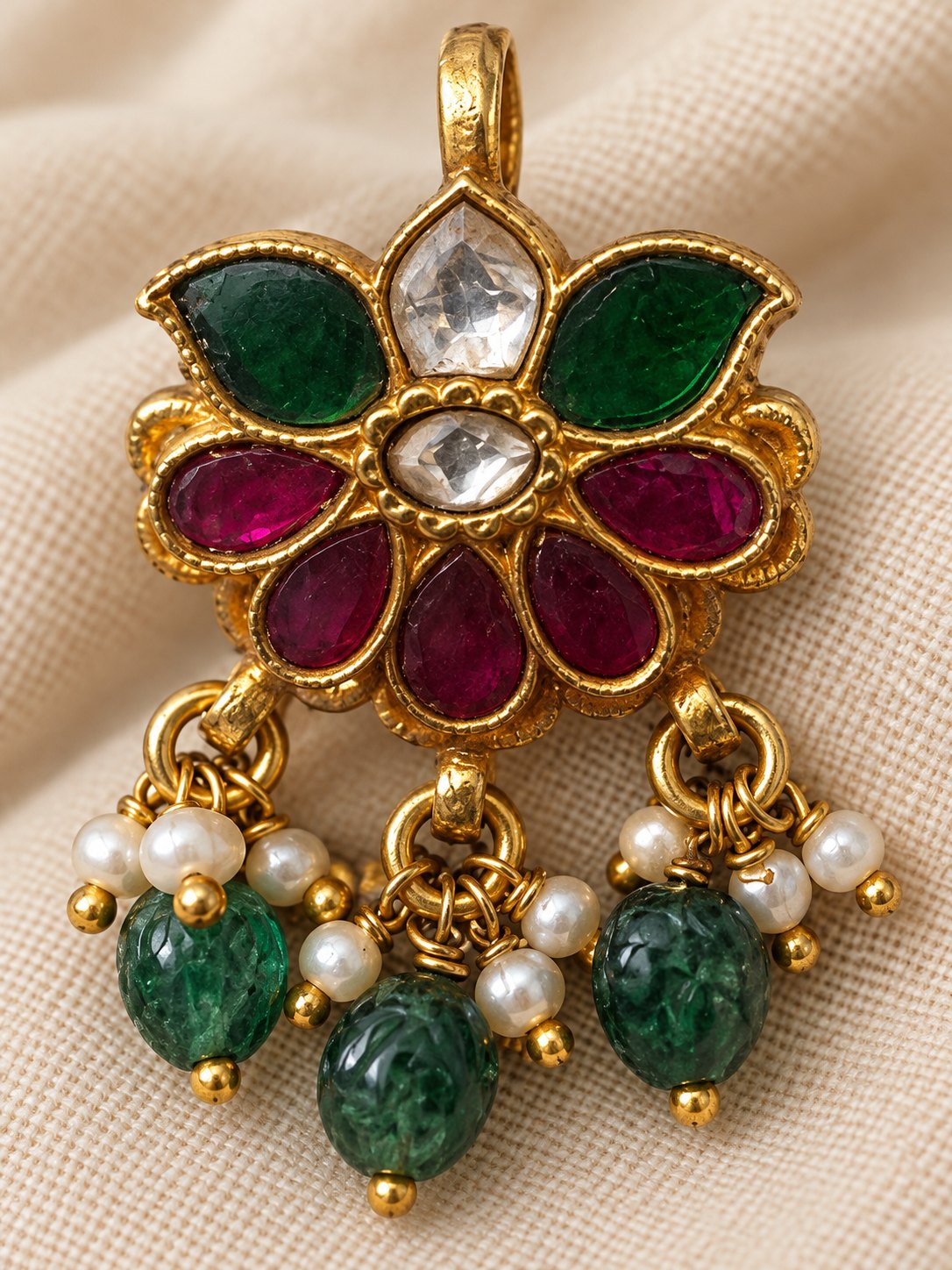 Kesarika Ruby Emerald Kundan Bugadis, photo 2