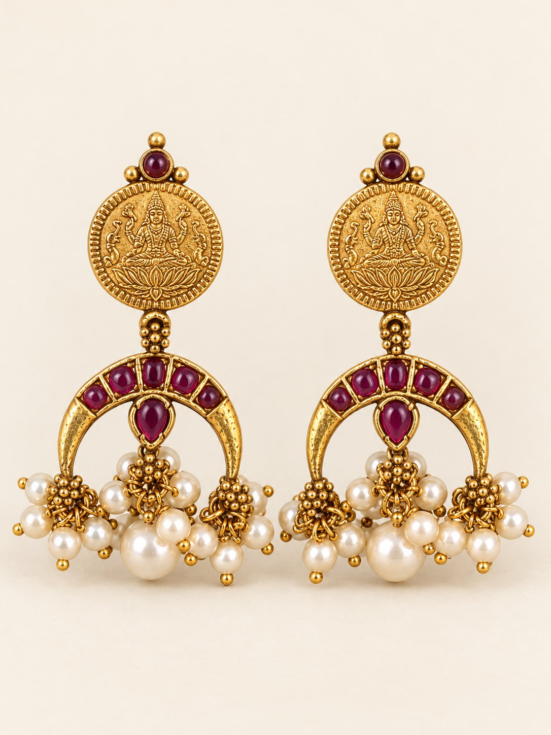 Mahalakshmi Chandbali Earrings, photo 1