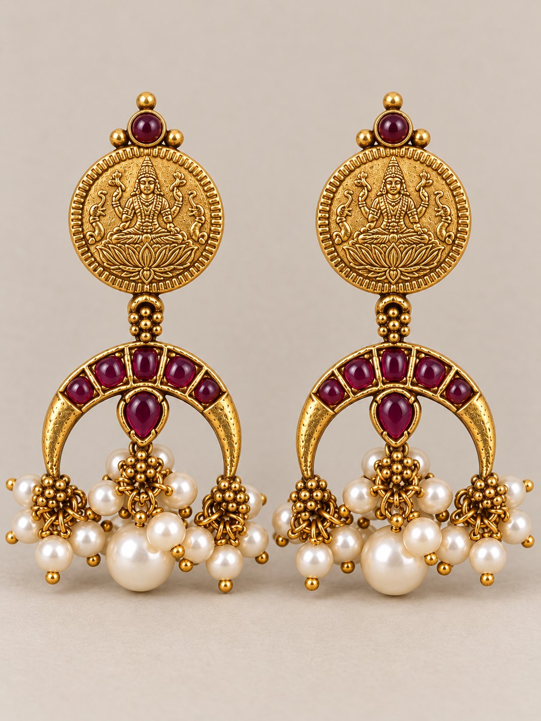 Mahalakshmi Chandbali Earrings, photo 2