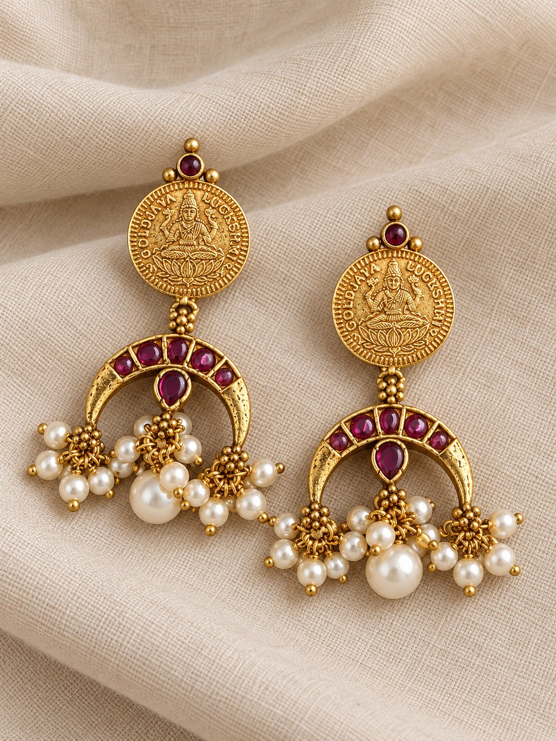 Mahalakshmi Chandbali Earrings, photo 3
