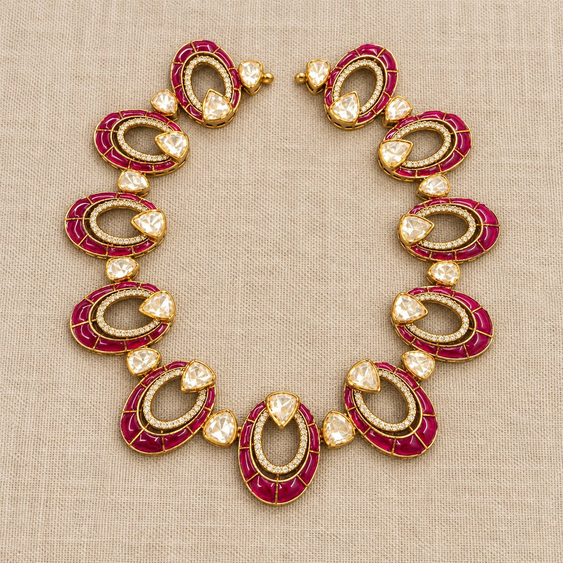 Manikya Tarang Moissanite Necklace & Earrings, photo 1