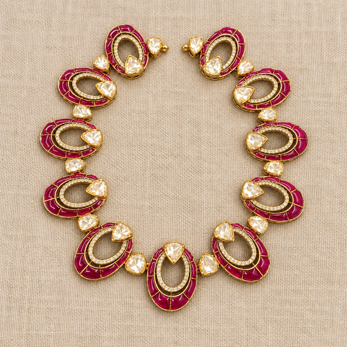 Manikya Tarang Moissanite Necklace & Earrings, photo 1