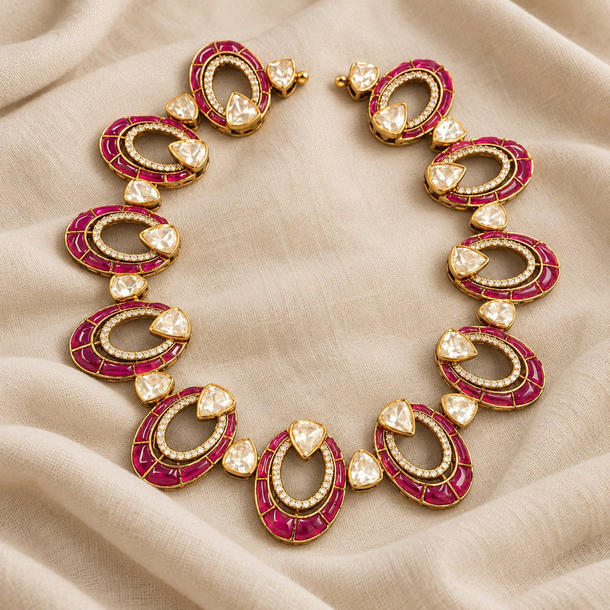 Manikya Tarang Moissanite Necklace & Earrings, photo 2