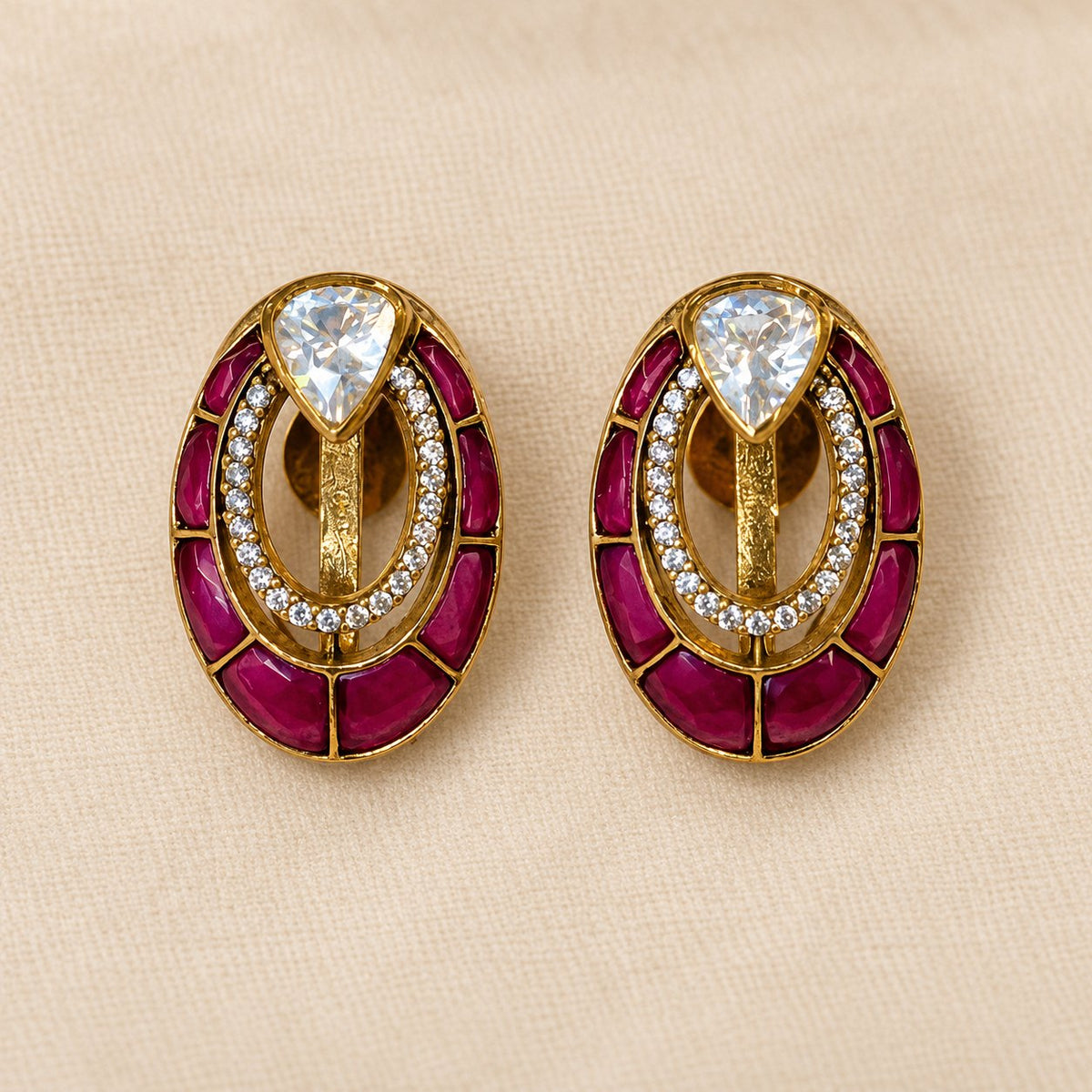 Manikya Tarang Moissanite Necklace & Earrings, photo 4