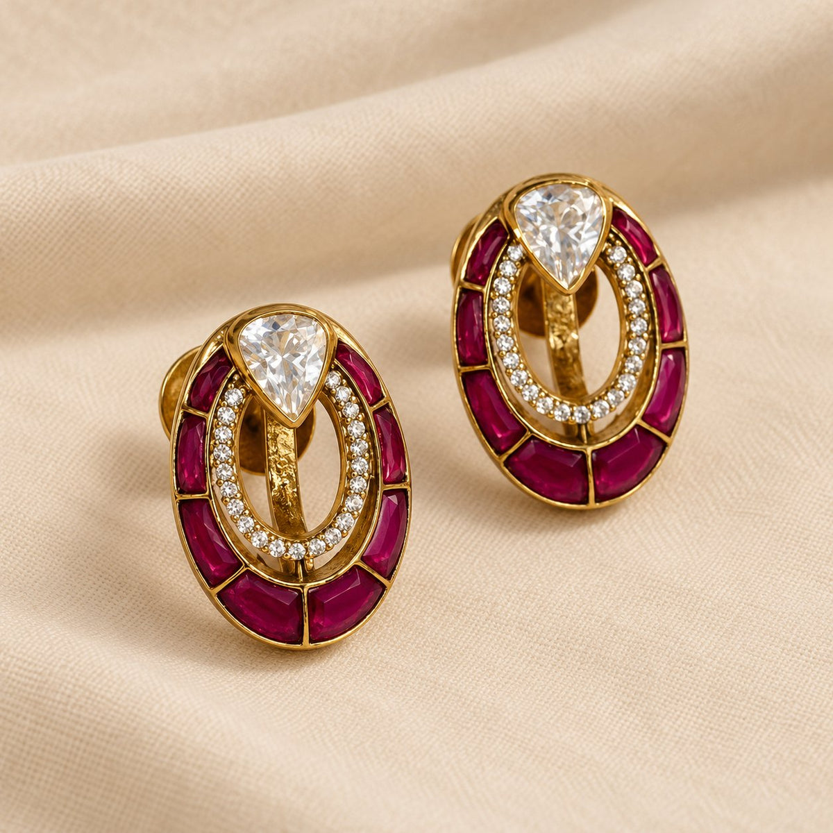 Manikya Tarang Moissanite Necklace & Earrings, photo 5