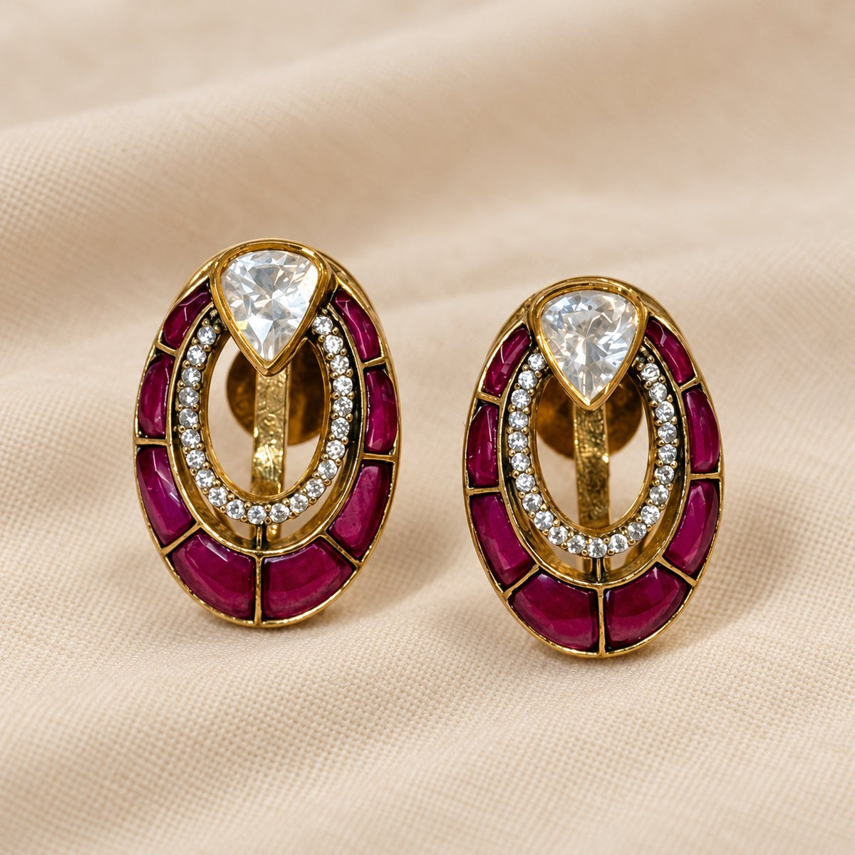 Manikya Tarang Moissanite Necklace & Earrings, photo 6
