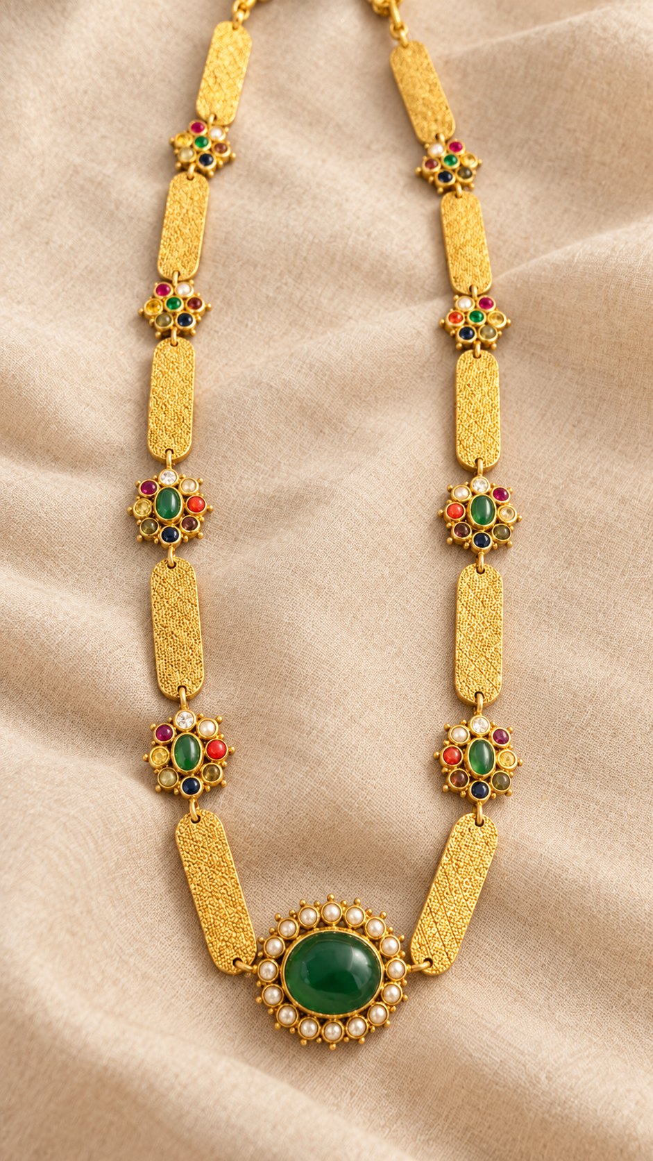 Marakata Navratna Heritage Necklace, photo 1