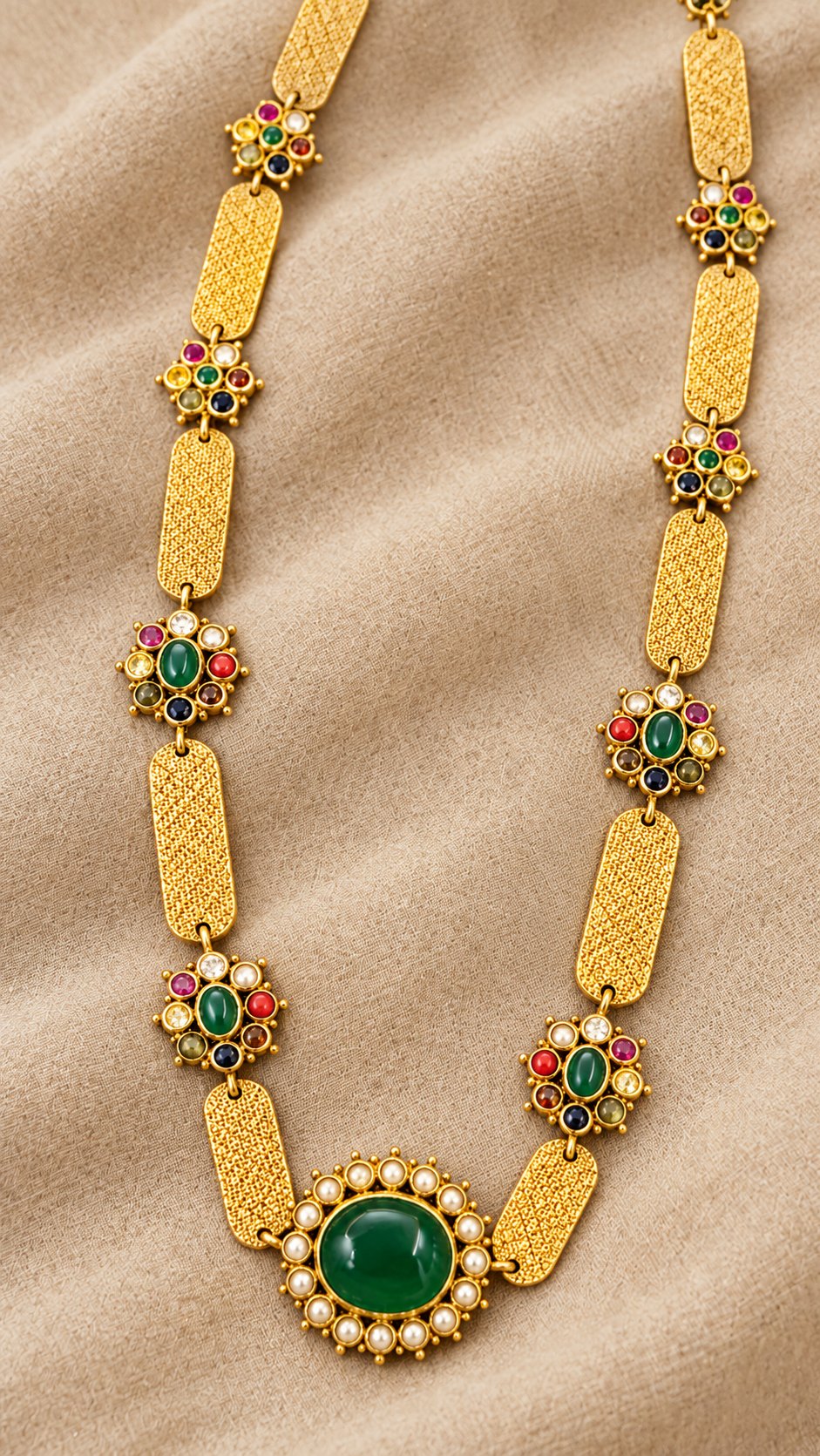 Marakata Navratna Heritage Necklace, photo 3