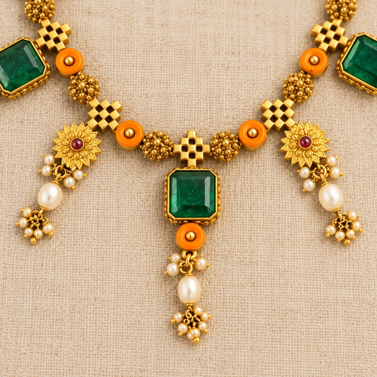 Marakata Pushpavali Heritage Necklace, photo 2