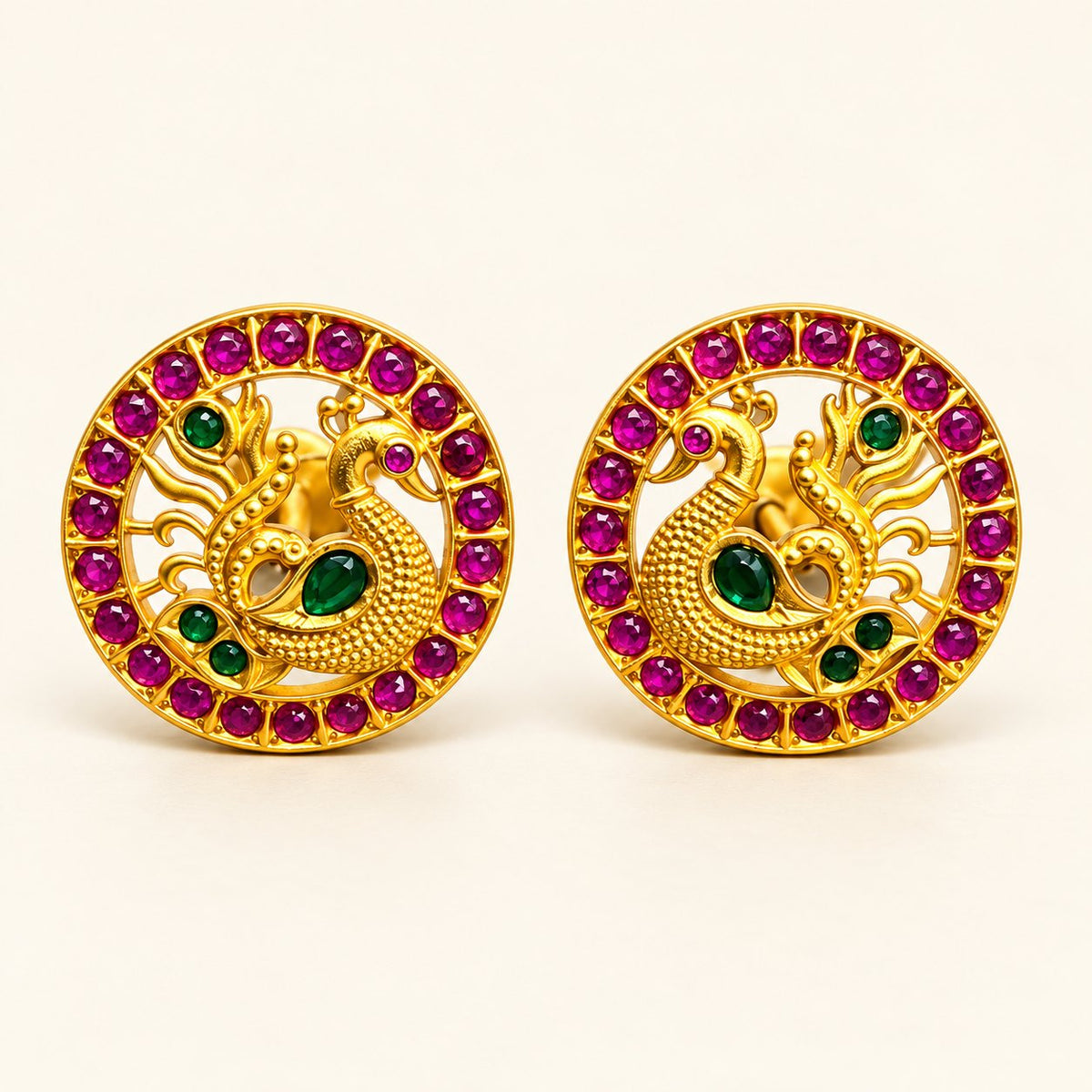 Mayur Chakra Stud Earrings, photo 1