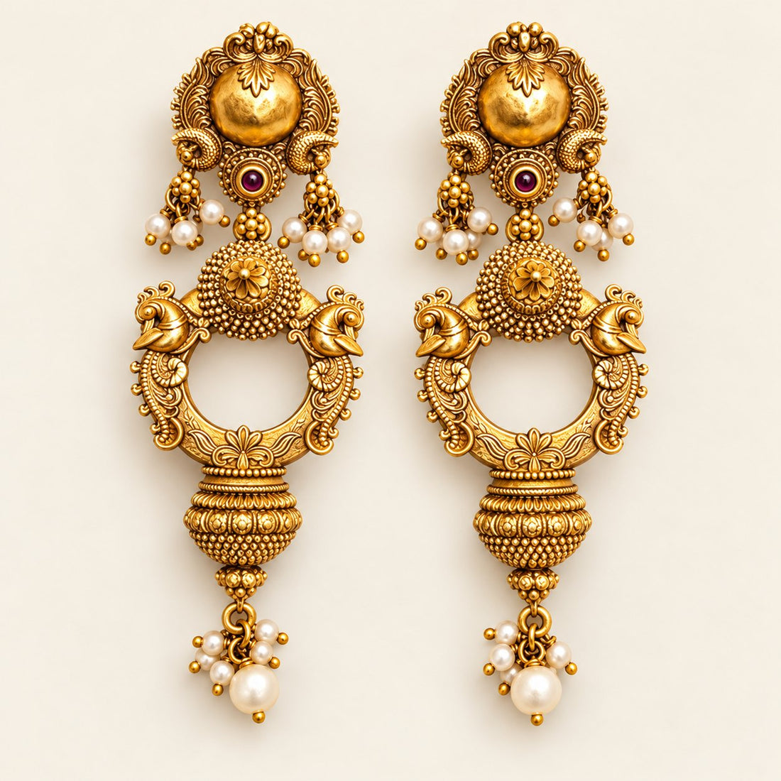 Mayur Mandala Chandbali Earrings, photo 1
