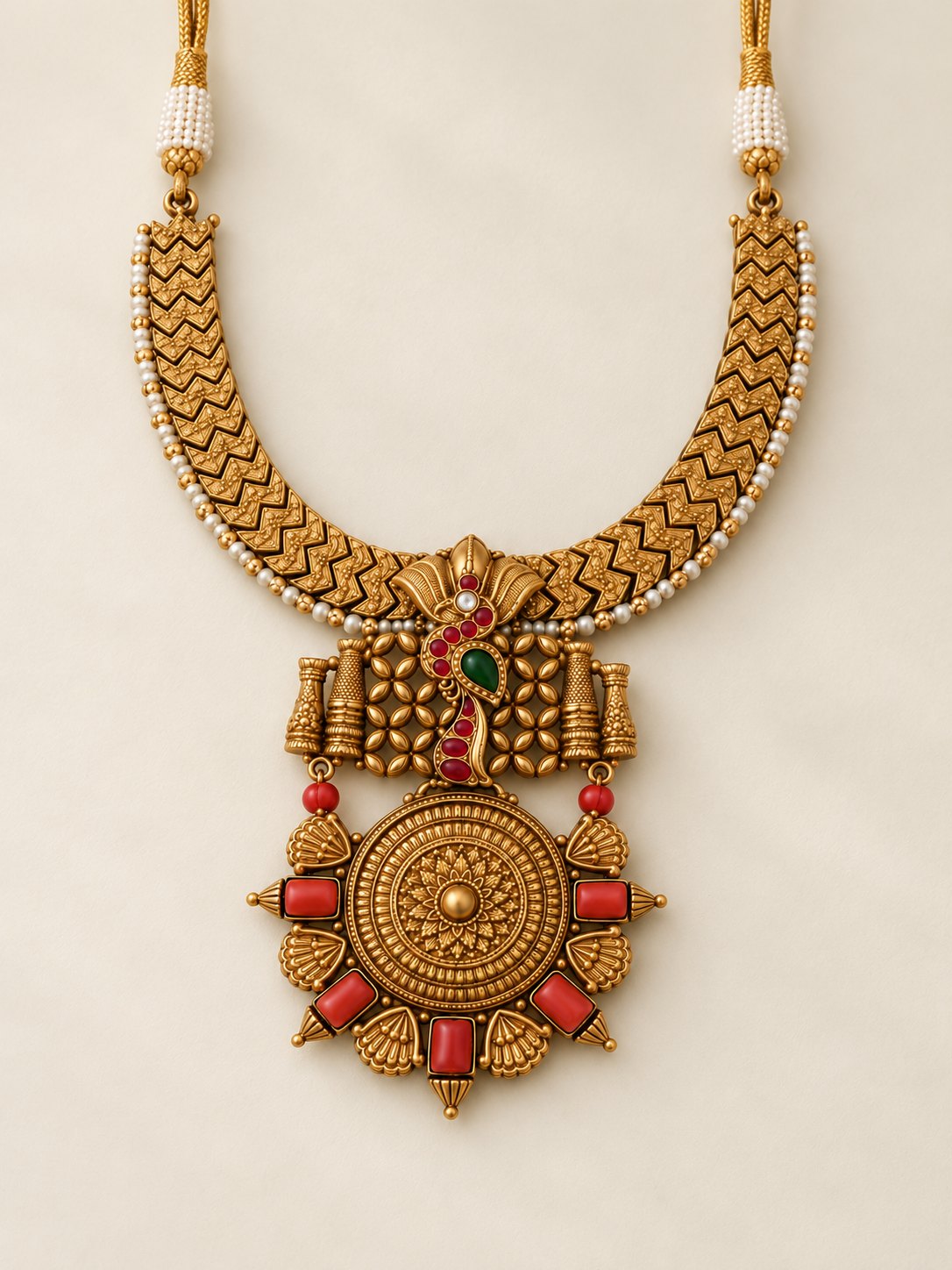 Mayur Mandala Temple Necklace, photo 1