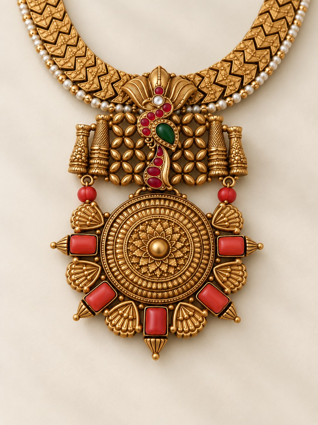 Mayur Mandala Temple Necklace, photo 2
