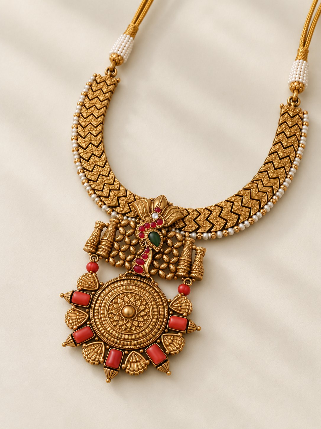 Mayur Mandala Temple Necklace, photo 3