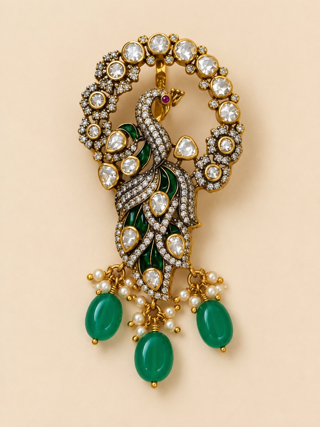 Mayura Vaibhava Kundan Pendant Set, photo 3