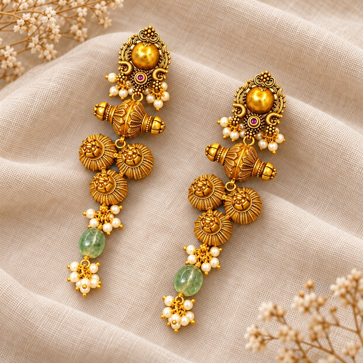 Mayurika Nakashi Bead Earrings, photo 2