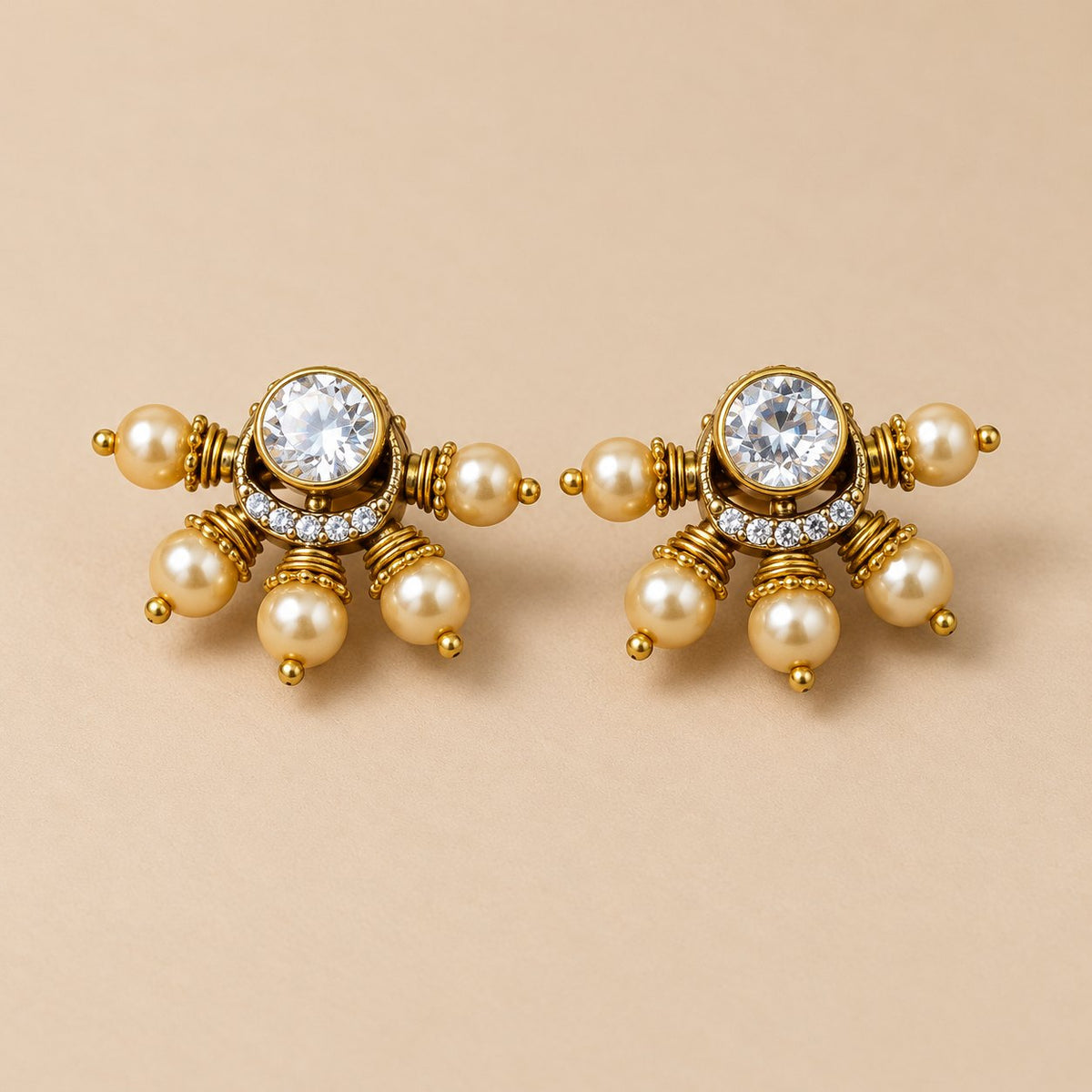 Mukta Tara Pearl Stud Earrings, photo 2