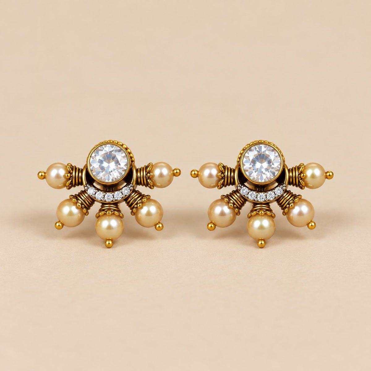 Mukta Tara Pearl Stud Earrings, photo 3