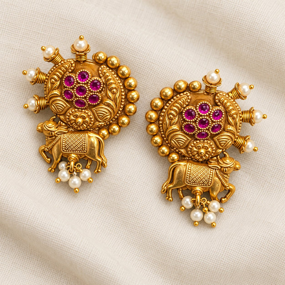 Nandi Vaibhava Temple Earrings, photo 2